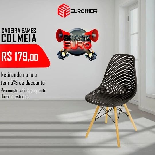Cadeira Eames Colmeia - Oferta - Euromob - Móveis planejados para escritório