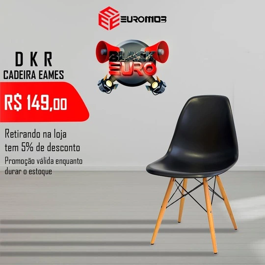 Cadeira Eames OKR - Oferta - Euromob - Móveis planejados para escritório