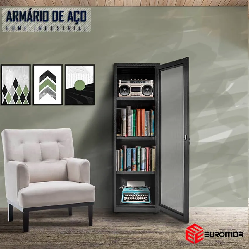 Armario Telado - Euromob - Linha Home Industrial