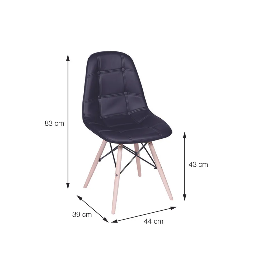 Linha Cadeiras Design - Euromob - Cadeira Eames Eiffel Botone