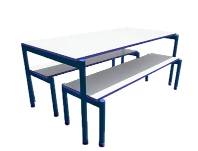 Mesa e Banco pra Refeitório Escolar - Modelo Empilhável - Euromob