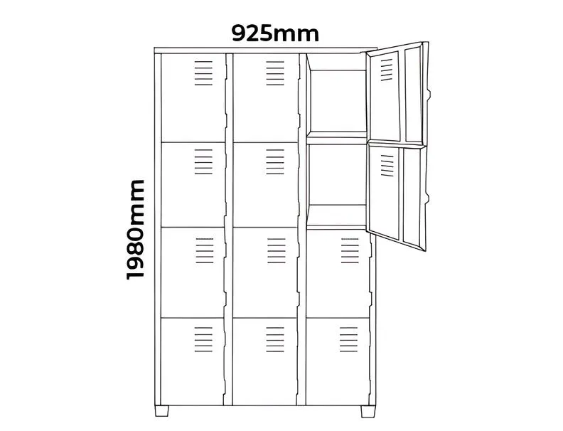 Roupeiro de Aço 12 Portas - Euromob
