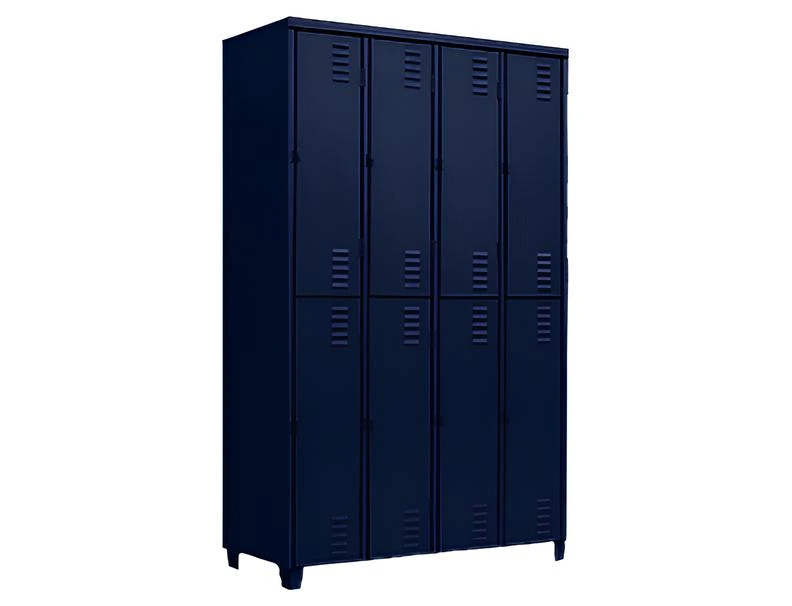 Roupeiro de Aço 8 Portas Grandes - Euromob - armario para vestiario
