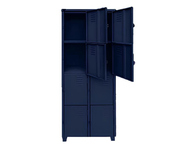 Roupeiro de Aço 8 Portas Pequenas- Euromob - armario roupeiro de aço