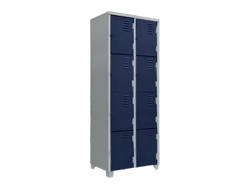 Roupeiro de Aço 8 Portas Pequenas- Euromob - armários roupeiro