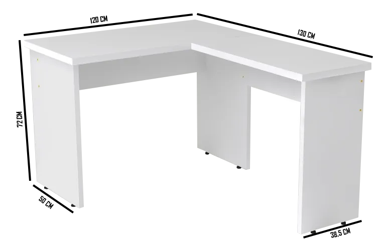 mesa angular - Euromob - moveis escritorio home office