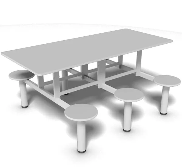 mesa refeitorio - Euromob - Mesa pra Refeitório com 6 Lugares