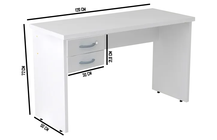 mesa reta - Euromob - home office planejado